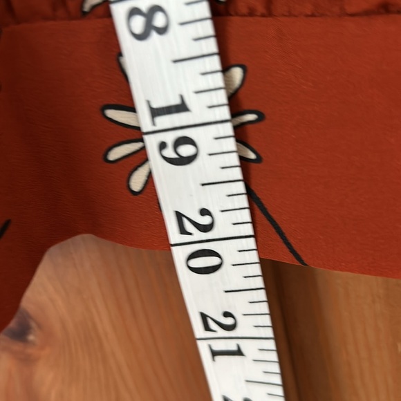 Madewell Silk Wrap Floral Blouse Size M tie waist button and snap. 3/4 sleeve - Picture 7 of 7